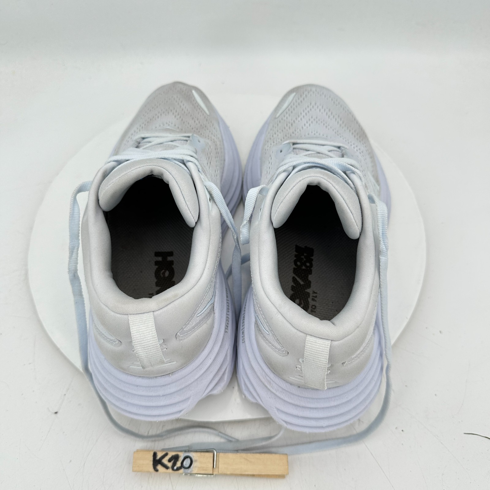 Hoka One One Bondi 8 Women Size 8.5D 1127952 WWH White Running Shoes thumbnail 9