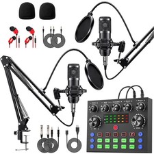 Podcast Equipment Bundle for 2, Voice Changer with BM-800 Podcast Microphone ...