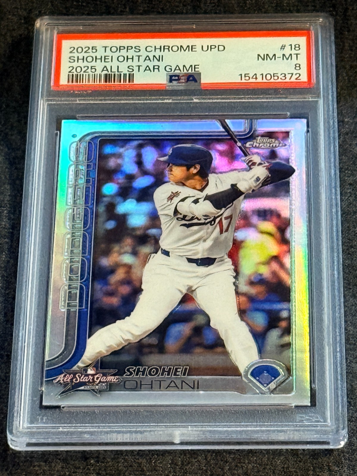 2025 Topps Chrome Update Shohei Ohtani All-Star Game #ASGC-18 Dodgers PSA 8