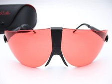 Vintage   Bolle Shooting Adjustable Sunglasses Black / Red Shield  Case