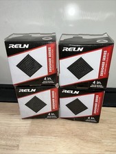 Lot Of 4 Reln Square Shower Drain w/ Drain Cover Matte Black Stainless 4 x 4