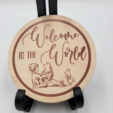 Disney Baby Winnie The Pooh Milestone Marker Set Natural Basswood Engraved