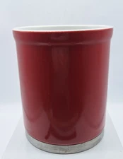 OGGI Corporation Stainless Steel And Ceramic Utensil Holder Red 7 inches