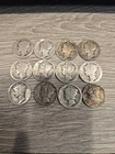 Lot of 12 Mercury Silver Dimes - Mixed Early Dates (1918-1945) - 90% Silver Junk