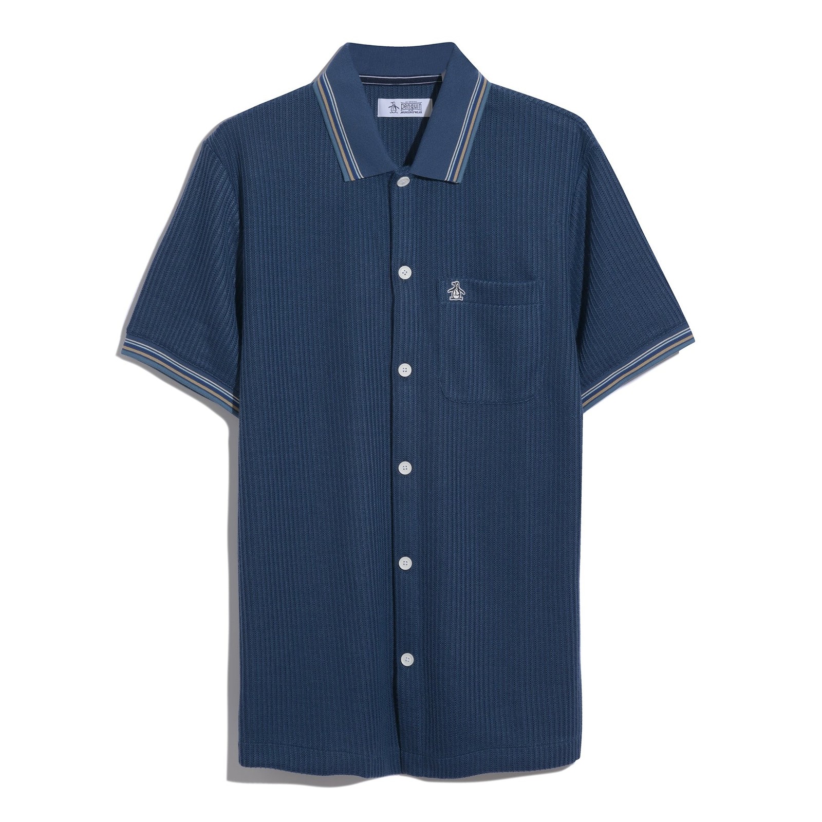 Original Penguin Vertical Jacquard Short Sleeve Polo Shirt