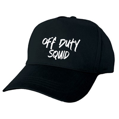 OFF DUTY SQUID CAP - verstellbare Kappe mit individuellem Textdruck - UK Ware - Premium