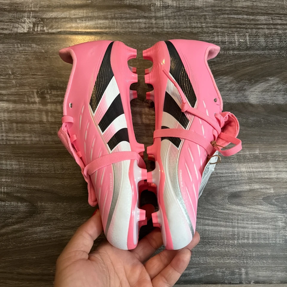 Botines de fútbol Adidas Predator League Beckham niños junior FG/MG rosa viga M5 W6 Foto 2 de 4