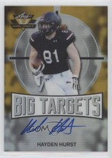 2018 Leaf Valiant Big Targets Yellow 4/10 Hayden Hurst #BT-HH1 Auto 0if9