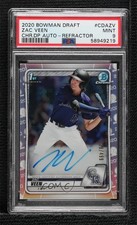 2020 Bowman Draft Chrome Picks Refractor /499 Zac Veen #CDA-ZV PSA 9 MINT Auto