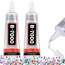 2-Pack B-7000 Craft Glue (15ml) - Jewelry, Fabric & Phone Repair Adhesive 