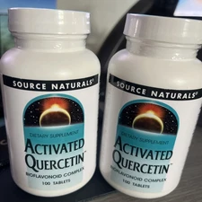 2x Source Naturals Activated Quercetin 100 Tablets Each Bioflavonoid Complex