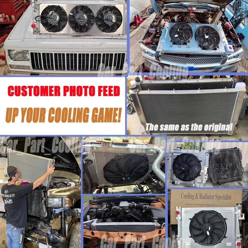 4 Row Radiator+Shroud Fan For 1942-1952 Ford 1 1/2 3/4 Ton Pickup F1 F2 F3 F4 V8 Foto 3 de 4