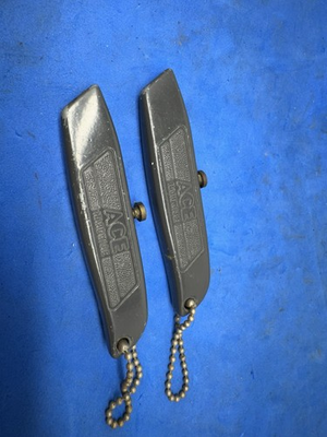 #ad Vintage Ace Hardware Mini Utility Knife Pocket Size NICE Lot Of 2 $18.50