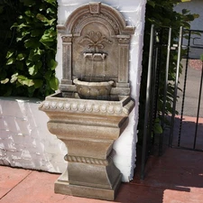 Ornate Lavello Standing Outdoor Waterfall Fountain - 51 in by Sunnydaze