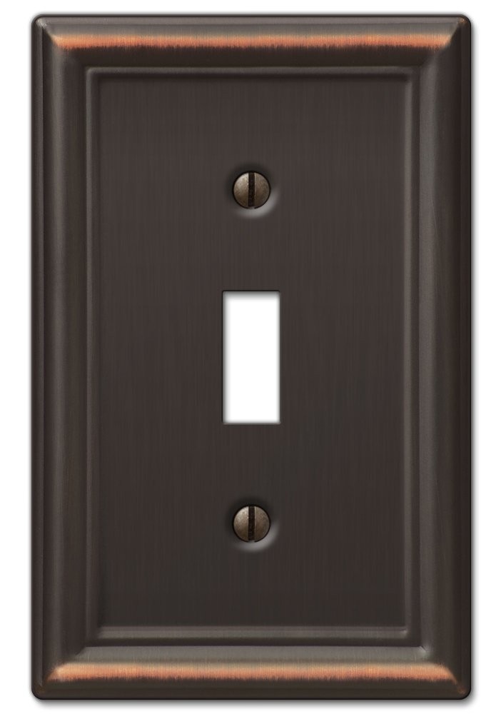 Amerelle 149TDB Chelsea Wallplate, 1 Toggle, Steel, 1 Aged B