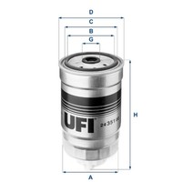 Kraftstofffilter UFI 24.351.00 Filtereinsatz FüR Fiat Renault Ford Audi VW LT 40
