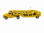 Vintage 1960's Tonka Car Carrier 840 Yellow Truck Pressed Steel Toy