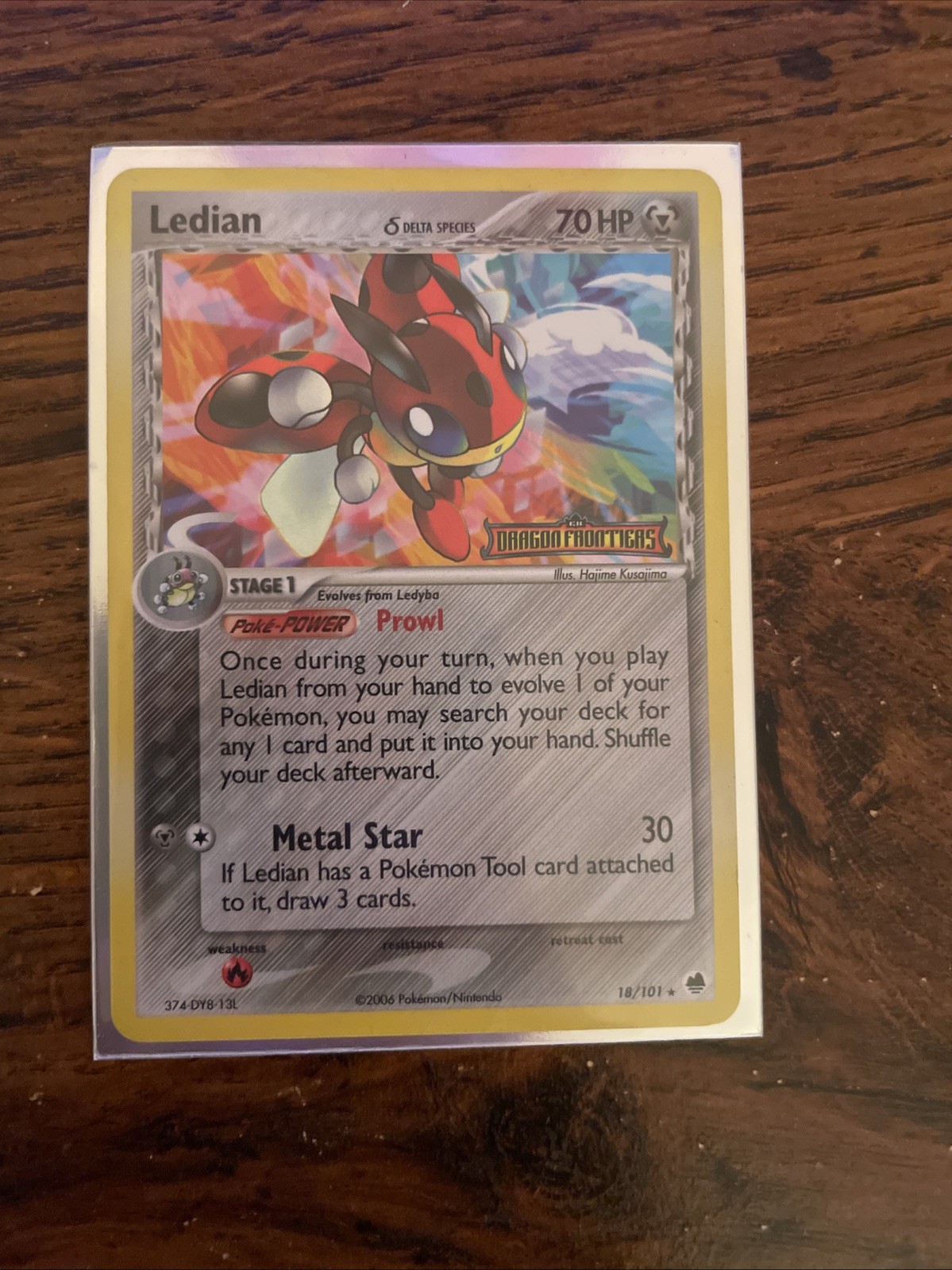 Ledian 18/101 Ex Dragon Frontiers Reverse Holo Stamped 2006 Pokemon (LP)