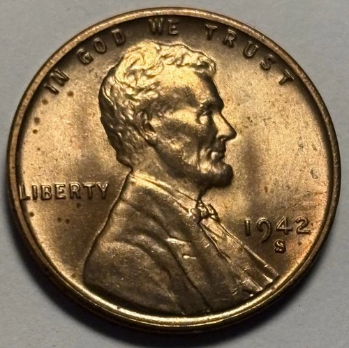 1942-S Lincoln Wheat Cent — Uncirculated MS Red 🔥 Exact Coin