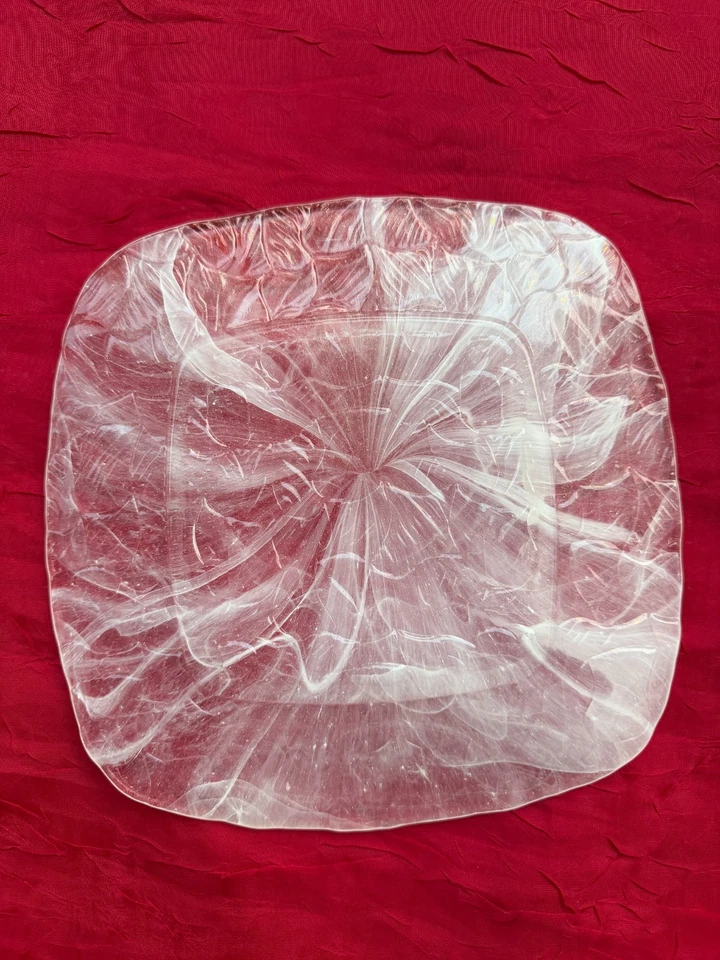 Assiette carré en verre trempé. - Photo 2/4