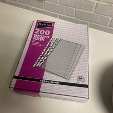 Ryman Premium Pockets Pack of 200 A4 80 Micron Clear. Brand new boxed