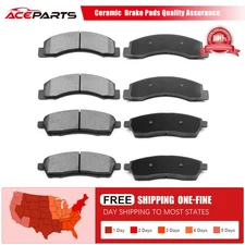 FRONT AND REAR SEMI METALLIC BRAKE PAD KIT FOR 1999-2004 FORD F-250 SUPER DUTY