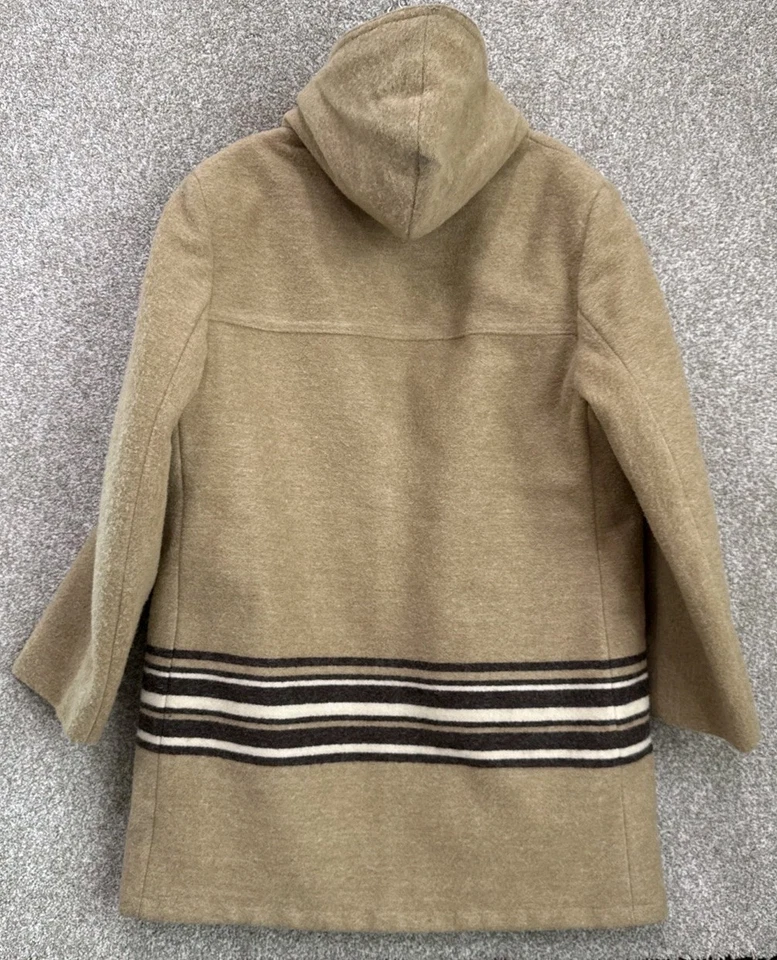 Vtg Woolrich Coat Jacket Mens Sz 44 Wool Blanket Hooded Fleece Lined Western USA - Image 2 of 4