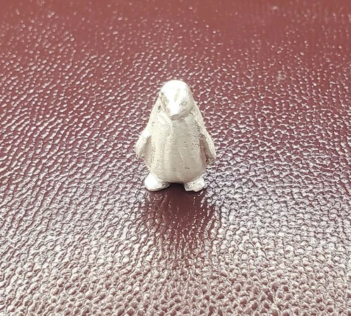 9.4 Grams .999 Fine Silver Penguin Hand Pour, Letz Go Made Bullion Bar