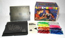 Vintage 1967 LITE BRITE Hasbro Toy Original Box Accessories Model 5455 Works