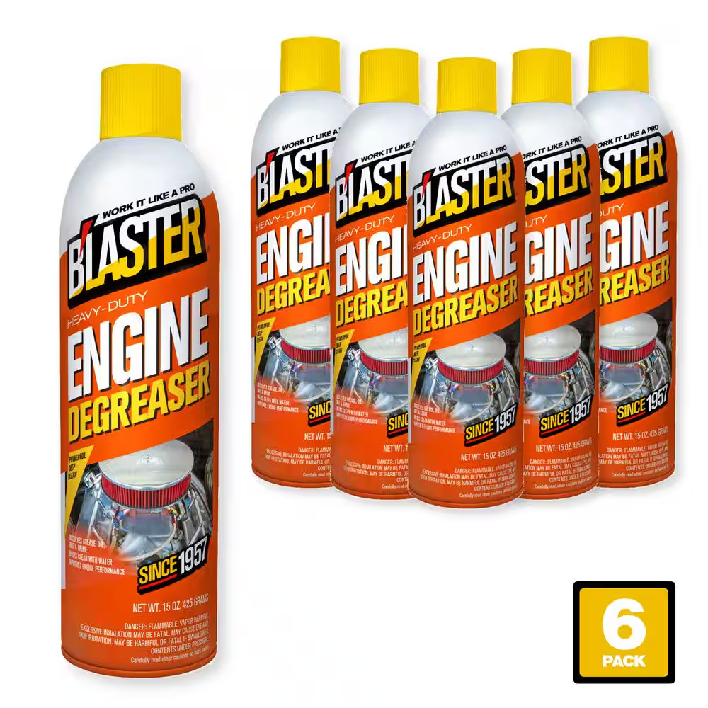 Heavy-Duty Engine Degreaser and Cleaner Spray - 15 oz. Pack of 6 Free Shipping