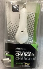 White Car Charger Plug In Cigarette Lighter Charge For Apple iPhone 4 4S 3GS 3G