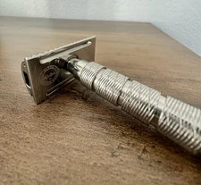 Alpha Shaving Works - Outlaw Evolution Titanium Safety Razor - Bravo 85 Handle