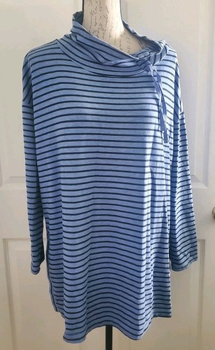 T by Talbots Damen 2X Tunika blau gestreift 3/4 Arm - Bild 8 von 8