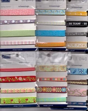 Karen Foster Ribbon sets of 4 different ribbons~Several Varieties~Holiday, Cheer