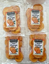 4 Packs Trader Joe's Orange Slices Sweetened Dried Fruit Snacks 5.3 oz Each