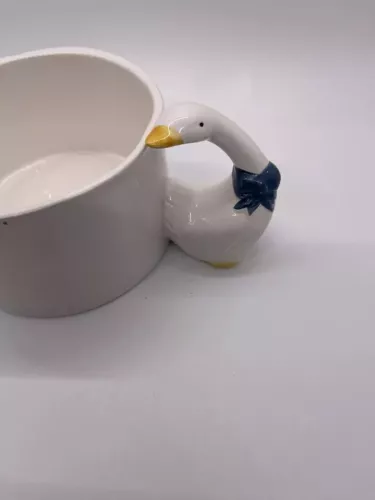 Blue Bow Goose Mug Bowl House Of Lloyd 1988 Vintage Art Pottery Cup