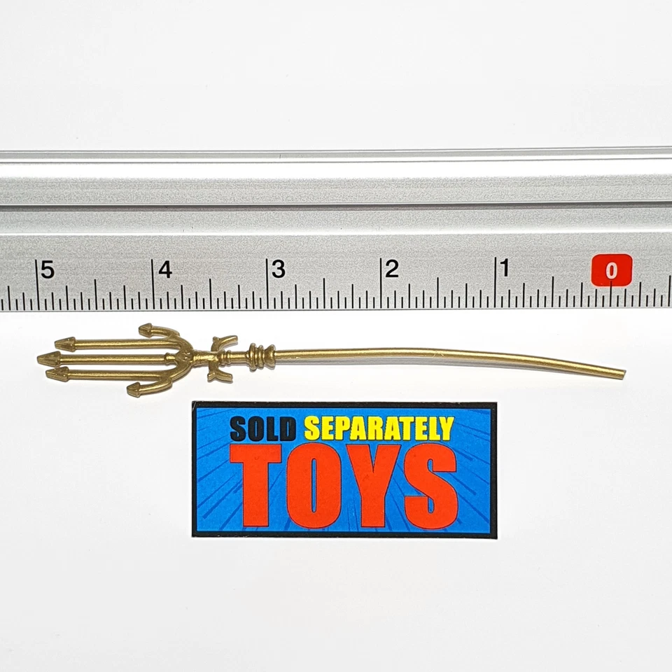 Vtg Kenner Super Powers Aquaman TRIDENT original 1984 DC gold weapon accessory - Image 2 of 4