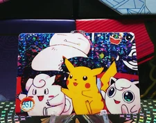 Pokemon Pocket Monsters Vending Prism Holo Vintage Sticker #351 PIKACHU SNORLAX