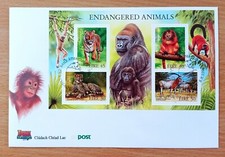 Ireland 1998 Endangered Animals MS FDC Cheetah Oryx Golden Lion Tamarin Tiger