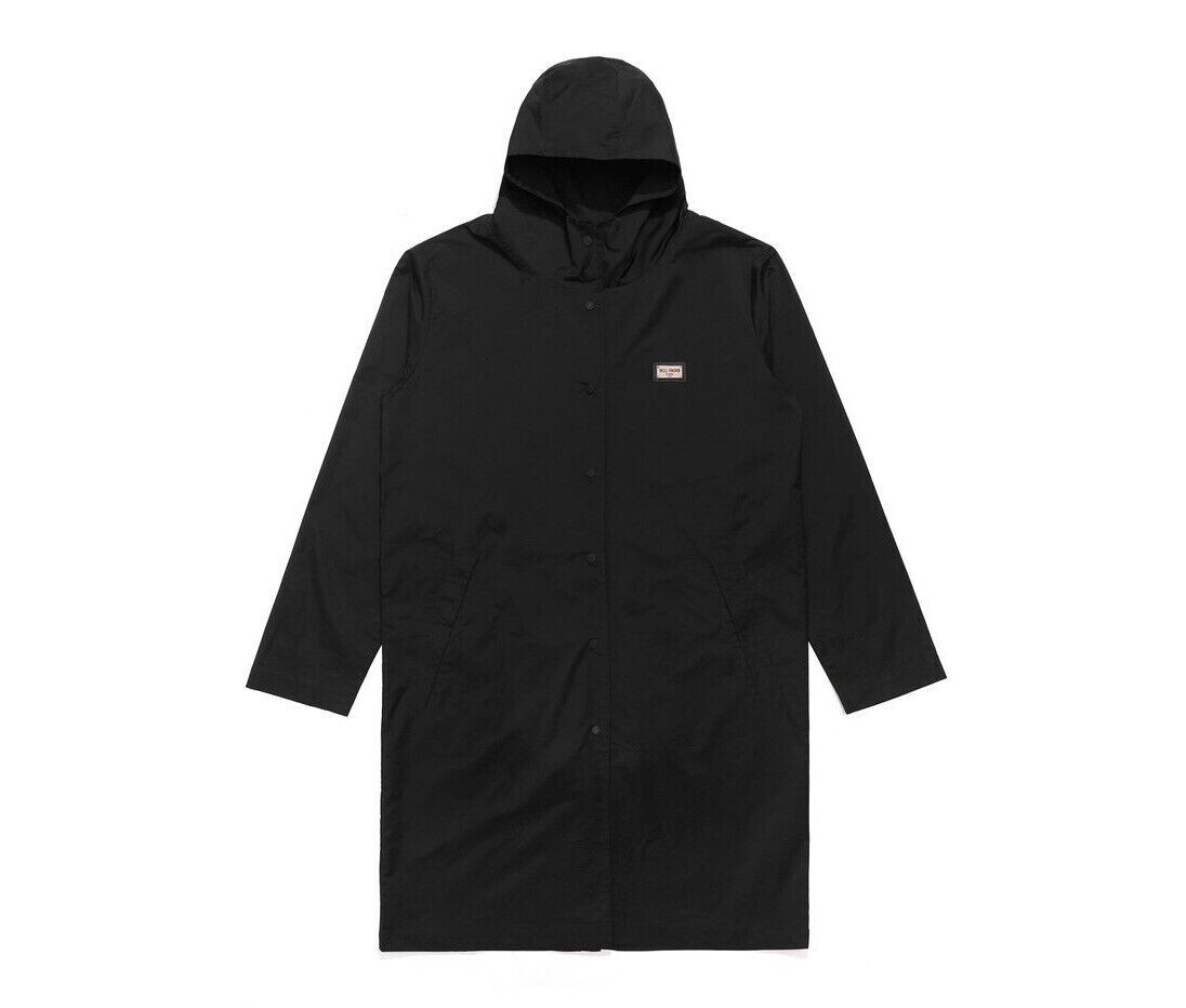 FILA Giacca cappotto a scatto nera da uomo BEN NOTO STUDIOS The Park Row nuova con etichette taglia 2XL