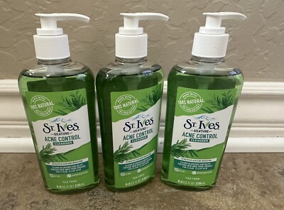 ST. IVES TEA TREE ACNE CONTROL DAILY CLEANSER 8FL.OZ - SET OF 3