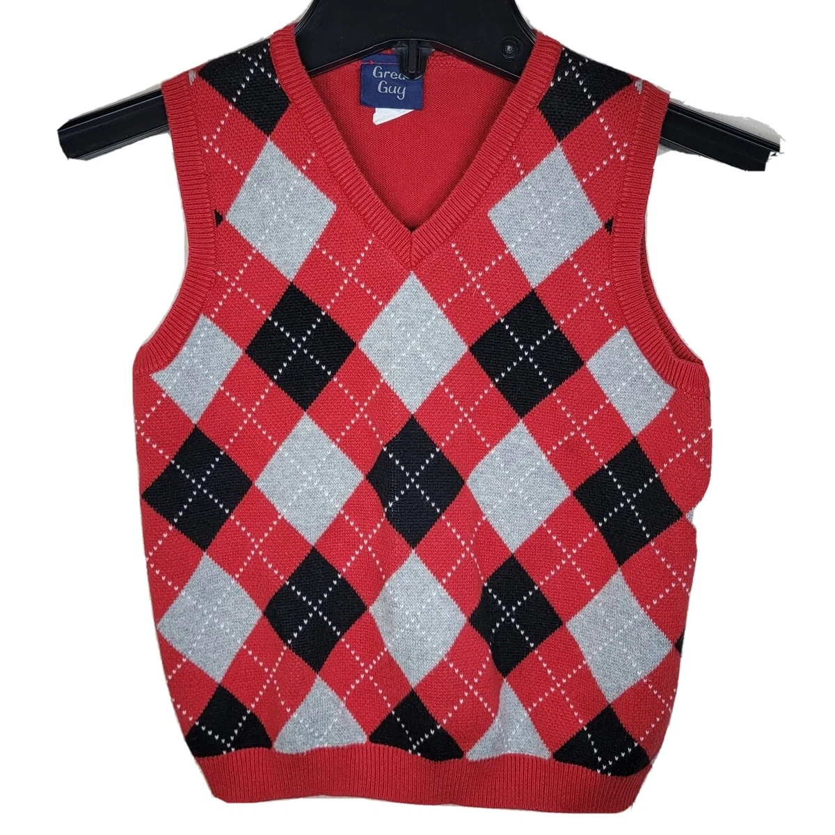 Red and hotsell black sweater vest