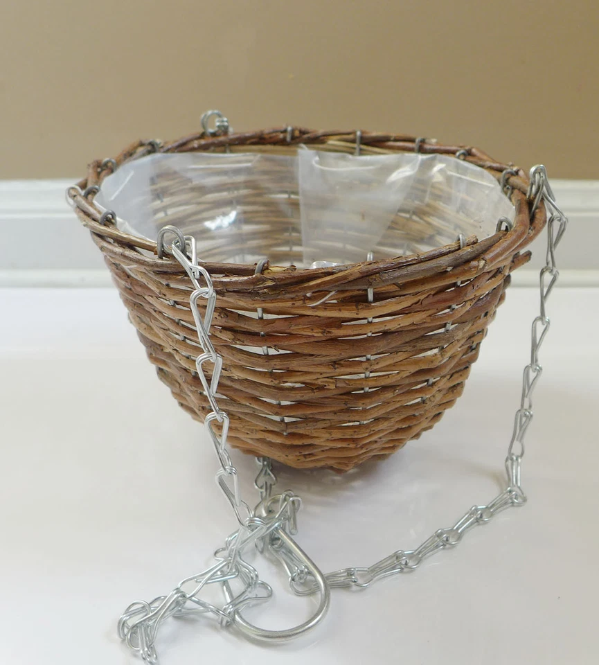 Willow Hanging Hooks Basket For Artificial or Fresh Flowers Vase - Image 3 of 4