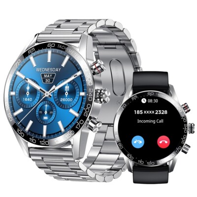 Smartwatch Herren Anruf Blutdruck Herzfrequenz Pulsuhr Fitnessuhr Schrittzähler