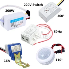220V 50HZ 110°/360° Infrared Body Motion Sensor Switch PIR Auto Detector Radar