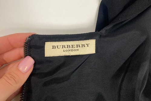 Burberry London Black Crystal Embellished Cocktail Dress Size M - Picture 6 of 10