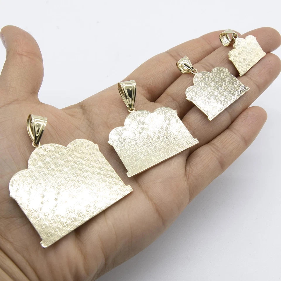 Diamond-Cut Last Supper Charm Pendant 10K Yellow White Gold All Sizes - Image 3 of 4