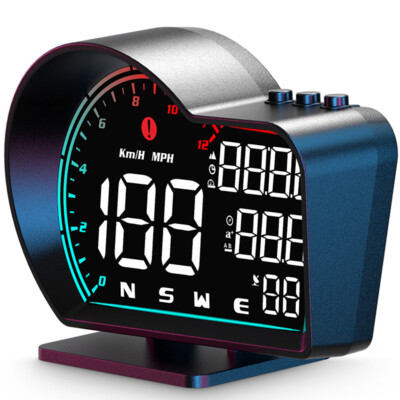 GPS Speedometer Gauge Head Up Display MPH Car Overspeed Fatigue Driving ...