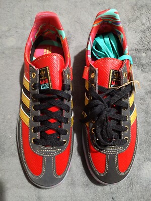adidas Handball Spezial S.E.E.D. Scarlet Gold Paint Splatter