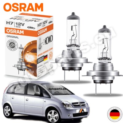 Paar Lampen Osram H7 Klassisch Ersatz Kompatibel für Opel Meriva Von 2003